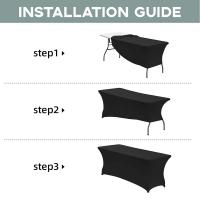 Mantel de Spandex Ajustable Resistente a Arrugas, Lavable para Eventos, Bodas y Fiestas - details 4