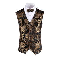 Chaleco steampunk dorado para hombre, talla asiática sin mangas, chaleco delgado, azul, rojo, plateado - details 13