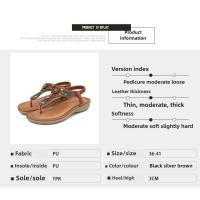 Sandalia de Cuña Mujer 2025 con Cristales Transpirables - Diseño Boho Chic Elegante, Zapatos de Verano Cómodos para Playa, Fiesta y Diario, Moda Primavera-Verano - details 1