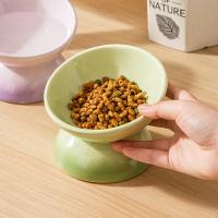 Tazón De Gato De Cerámica Con Gradiente Alimentos Agua Alimentador Pequeños Perros Raciones Puppy Alimentación Inclinado Elevado Suministros - details 4