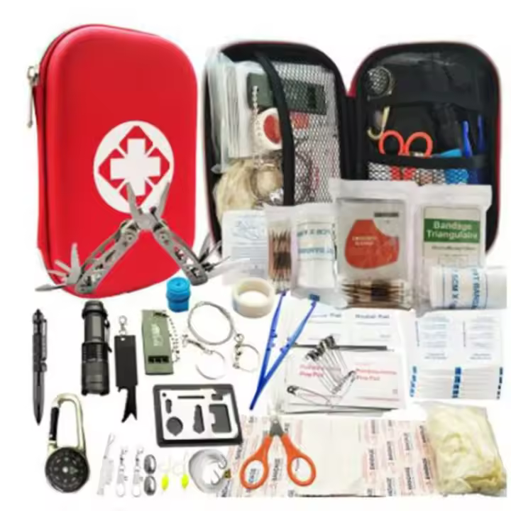 Kit de Supervivencia de Emergencia de 80 Piezas Suministros EDC Tácticos para Senderismo y Caza - 1
