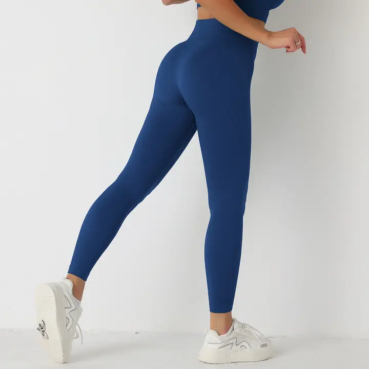 Mallas deportivas sin costura, pantalones ajustados para yoga, Gimnasio, Ejercicio en cuclillas - 1