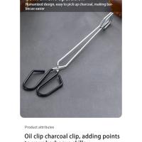 Herramienta para parrilla de carbón al aire libre, Clip para parrilla de carbón extendido de hierro, Clip para parrilla de carbón portátil para barbacoa, pinzas para fuego - details 1
