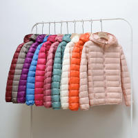 Chaqueta de plumón ultraligera con capucha para mujer, cálida y fina, talla grande - details 1