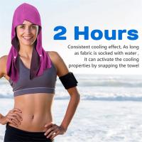 Toalla refrescante con capucha, toallas de refrigeración para cuello y cara, para Sauna, Yoga, Camping, entrenamiento, rosa roja - details 1