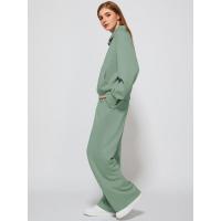 Conjunto casual de dos piezas para mujer: sudadera extragrande con media cremallera y pantalones deportivos de pierna ancha - details 65