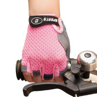 Guantes antideslizantes de medio dedo para niños, protectores de Palma gruesos, cuero de imitación, resistentes a las roturas, ciclismo, Escalada, Deportes, 1 par - details 3