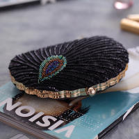 Bolso de mano con forma de concha para mujer, monederos de lentejuelas, bolsos de diseñador de lujo, bolso de noche bordado Retro, bolso de fiesta femenino - details 2