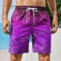 Pantalones cortos de playa con gráfico degradado para hombre, pantalones cortos coloridos con estampado 3D, pantalones cortos informales de verano para vacaciones, bañadores holgados para Surf - details 12