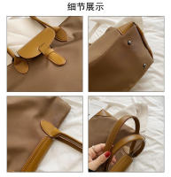 Bolso de mano de gran capacidad, nuevo bolso de moda, bolso de hombro informal de Color sólido para mujer Simple - details 3