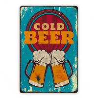 Carteles de cerveza fría, carteles de lata de Metal Vintage, bebida Retro, Bar, Club, Pub, restaurante, placa de decoración artística de pared - details 27