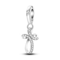 -abalorio de plata 925 para mujer, colgante de Cruz eterna, compatible con Pulsera Original, collar, joyería - details 0