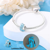 Plata de Ley 925, bonitos delfines de circo, cuentas que brillan en la oscuridad, compatibles con pulseras originales Pandora, abalorios, regalo de joyería para mujer - details 3
