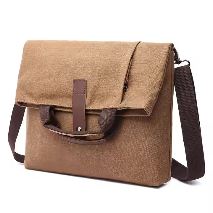 Bolso retro bolso de hombro bolso de mensajero de lona bolso de hombro para hombres y mujeres estudiantes viajes trabajo universidad bolso de hombro de bolsillo 32 x 5 x 28 cm, 0,5 kg, lona impermeable es ligera, excelente regalo. - 1