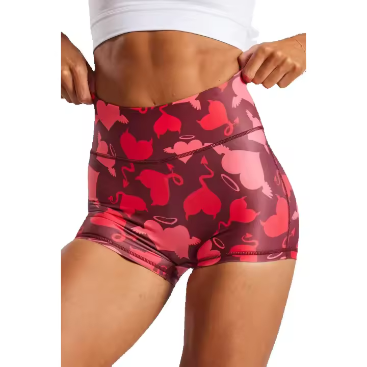 Nueva transfronteriza de Europa y Estados Unidos de la moda de dibujos animados de impresión pantalones cortos de cintura alta de elevación de la cadera de deportes fitness running yoga pantalones de tres cuartos femeninos - 1