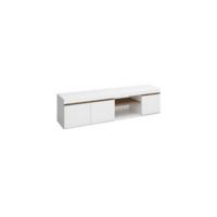 Mesa de TV, Blanco Mate y Natural, Mediana - details 10