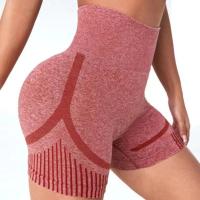 Pantalones cortos deportivos de cintura alta para mujer, pantalones cortos de Yoga para entrenamiento, ciclismo, impacto, sin costuras, levantamiento de glúteos, correr, ropa deportiva corta para gimnasio - details 0