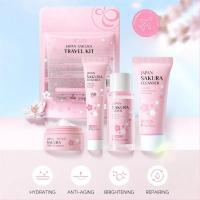 Sakura-Conjuntos y kits para el cuidado de la piel con suero limpiador, crema para ojos, crema con esencia, productos de belleza para mujeres, juegos de regalo, Kit de viaje de rutina - details 2