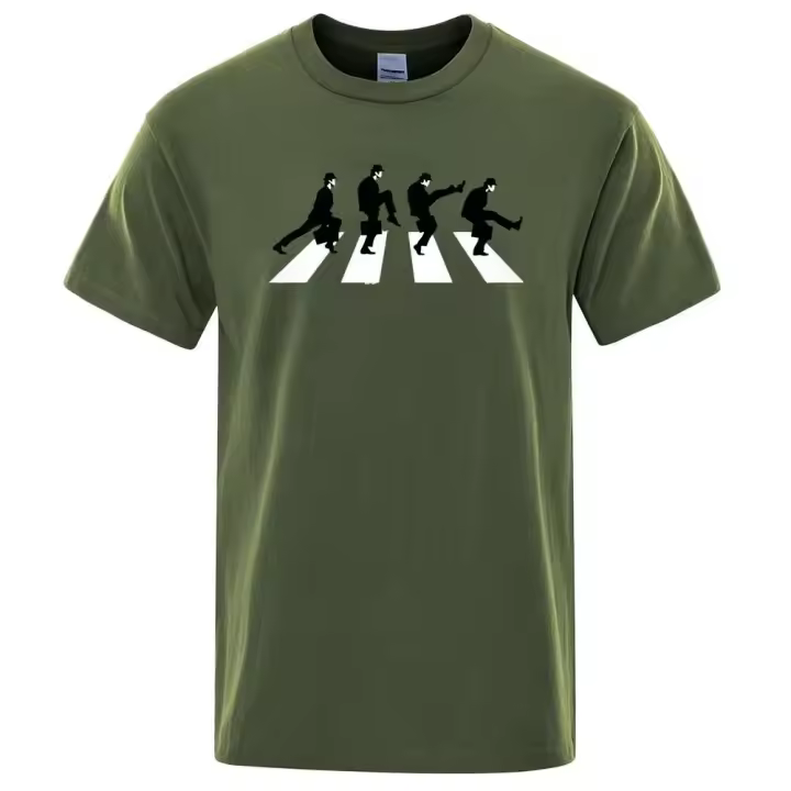 Camiseta de hombre con estampado Monty Python, camisa de manga corta, casual, marca, verano, 2023 - 1