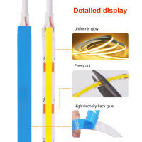 Tira de luces LED COB, atenuador táctil, cinta de diodo Flexible, 5V, USB, iluminación interior lineal, lámpara para habitación, bricolaje, TV, espejo, retroiluminación, decoración de pared - details 4