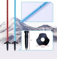 Palos de Senderismo de Fibra de Carbono 2 Pares Para Senderismo Nórdico y Ocio Alpenstock con Bloqueo Rápido Externo en Espuma EVA Mango Largo - details 2
