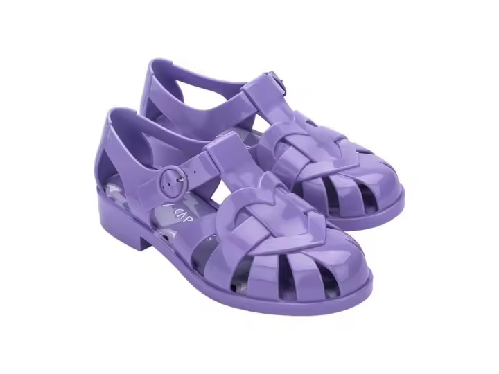 Sandalias romanas retro Baotou para mujer, zapatos de gelatina huecos tejidos de tacón plano, zapatos de playa - 1
