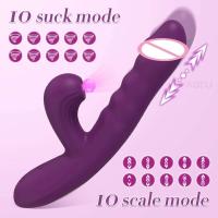 Potente vibrador de succión de empuje, estimulador de clítoris con ventosa femenina, consolador de punto G, masajeador, productos para adultos, tienda de juguetes sexuales para mujeres - details 1