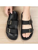 Nuevas sandalias cómodas de verano para hombre, zapatillas de exterior con suela gruesa y hebilla de cinturón, zapatillas de casa de exterior con suela gruesa para hombre - details 3