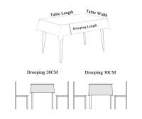ENCE Mantel transparente de PVC, vinilo, impermeable, resistente al aceite, mesa de comedor rectangular, mantel de cocina - details 0