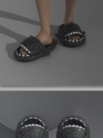 Zapatillas de tiburón con luz nocturna de calabaza de Halloween para mujer, sandalias luminosas, toboganes creativos antideslizantes para el hogar para pareja, Chanclas de exterior para hombres - details 17