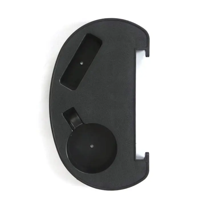 Soporte para bebidas de 1 piezas, bandeja plegable para desayuno, reclinable, para playa, portavasos, portátil, color negro y caqui - 1