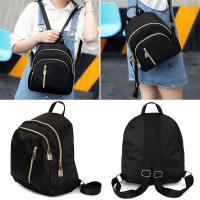 Bolso de hombro multifunción para niña, Mini mochila Oxford, color negro, para viaje - details 4