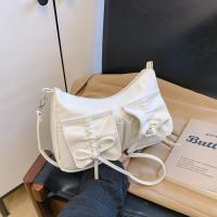 Bolso cruzado con lazo de estilo coreano, bolso de hombro plisado Y2k de Color sólido, bolso de compras con correa de cordón, bolso de Dumpling de Pu, Dairy - details 12