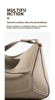 Bolso de Hombro Geométrico de Cuero Genuino Bolso Cruzado de Cuero de Vaca de Primera Capa para Viajeros - details 19