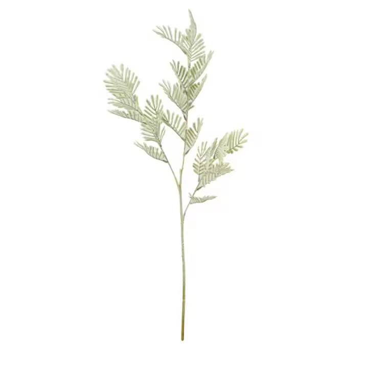DIY florero decorativo 75cm rama de Mimosa Artificial lujo elegante simulación Mimosa planta hecha a mano flor falsa decoración de la boda del hogar - 1