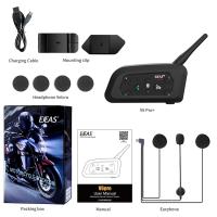 Moto walkie-talkie Casco de moto Auricular Bluetooth 5.1 6 conductores 800 metros comunicador impermeable - details 5