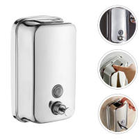 Dispensador manual de champú de acero inoxidable grueso 304, botella desinfectante para manos montada en la pared, utilizada en el baño - details 7