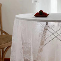 Mantel de Encaje Blanco Vintage Ideal para Hoteles, Bodas, Fiestas, Picnics - details 42