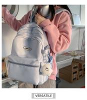 Nueva Mochila Sencilla para Estudiantes Universitarios Mochila de Color Sólido para Hombres y Mujeres - details 10
