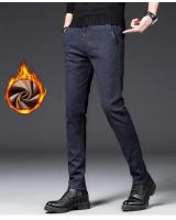 Pantalones de felpa de invierno para hombre, pantalones de negocios cálidos con cordón de terciopelo, gruesos, informales, elásticos - details 14