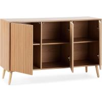 3 Puertas Color Roble, 120 cm (Ancho) 40 cm (Profundidad) 76 cm (Altura) - details 3