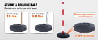 SucceBuy Conos de poste delimitadores de tráfico ajustables, paquete de 4, barrera delimitadora de seguridad vial con base rellenable, cadena de 8 pies para control de tráfico, estacionamiento, construcción, precaución vial, rojo y blanco - details 1