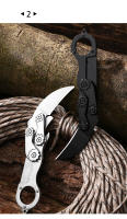 Cuchillo De Sobremesa Plegable Karambit Herramientas Tácticas De Caza EDC Hoja De Acero Inoxidable Longitud De Hoja 5cm Longitud Total 16cm - details 7