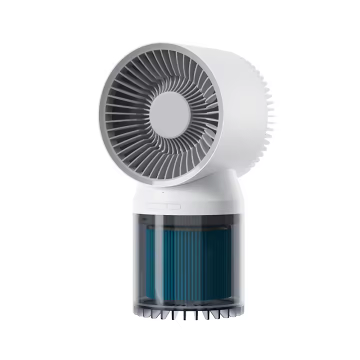 Ventilador de escritorio purificación de aire pantalla digital plegable clip que cambia la cara nuevo 2025 mini ventilador de cabecera para dormitorio de verano - 1