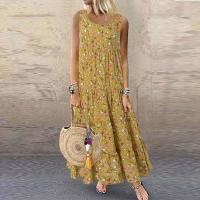 Vestido estampado de verano para mujer, moda sin mangas - details 3