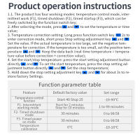 Controlador de temperatura Digital W3103, termostato automático de alta potencia 30A, CA 110-220V, temperatura ajustable de calor/refrigeración/sincronización - details 6