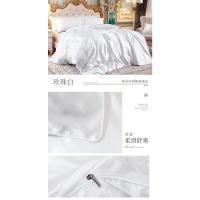 Juego de cama de seda morera, funda nórdica, funda de almohada, sábanas de satén de lujo - details 23