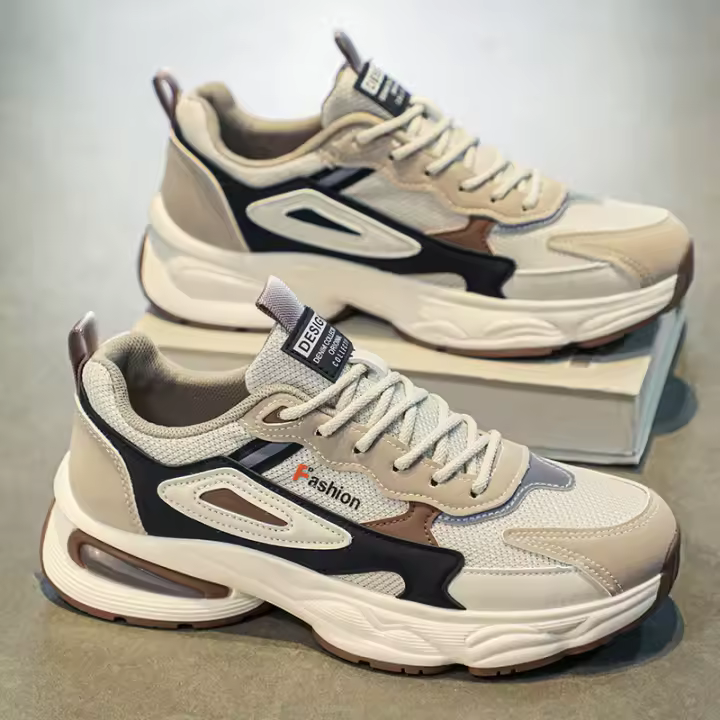 Zapatos Casuales de Malla Transpirable para Hombres Primavera 2025 Suela Gruesa, Aroma Fresco, Ligereza y Comodidad - 1