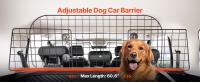 SucceBuy Barrera ajustable para automóvil para perros, divisor de 35.4"-60.6" para maletero, protector para mascotas de malla de alambre resistente para sedanes, camiones, SUV - details 0