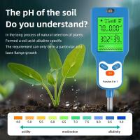 Girando 90 °   Probador 6 en 1, Fertilidad, pH, Temperatura, Humedad, Luz, Medidor de Humedad, LCD, Detector de pH, Planta, Jardín, Suelo - details 3